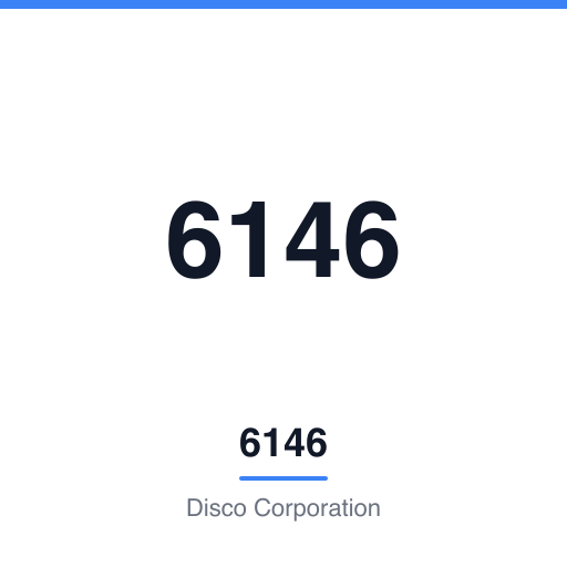 6146 — Disco Corporation
